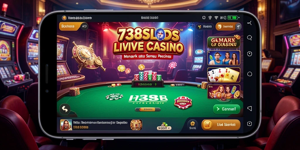 Screenshot gameplay 738SLOTS menampilkan pengalaman Live Casino yang seru.