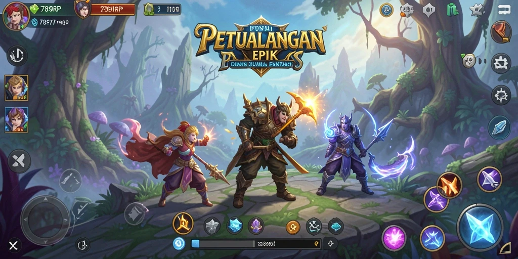 Tampilan gameplay seru dalam dunia fantasi 789RP.