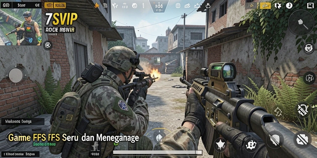 Tampilan gameplay seru dari 7SVIP dengan aksi tembak menembak.