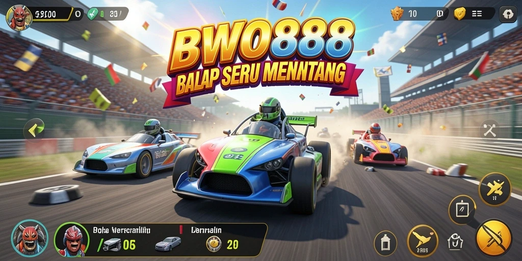 Gameplay BWO888 dengan balapan cepat dan seru yang mengasyikkan.