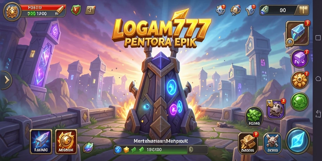 Tampilan menarik dari gameplay LOGAM777 Tower Defense.