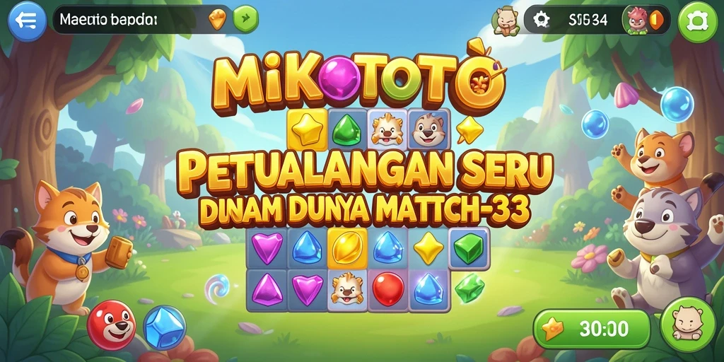 Screenshot gameplay MIKOTOTO yang menampilkan aksi mencocokkan elemen.
