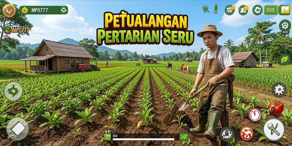 Gameplay seru MPO777 menampilkan momen panen yang memuaskan.