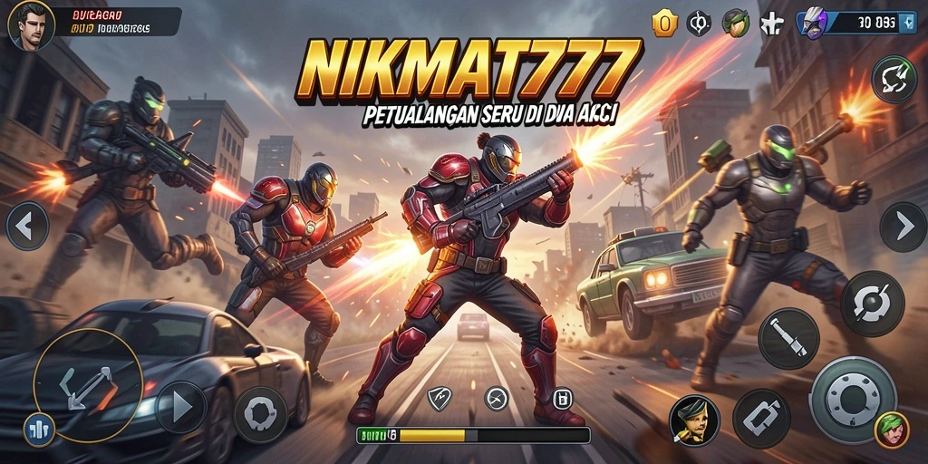 Screenshot gameplay NIKMAT777 menunjukkan aksi intens dan strategi pertempuran.