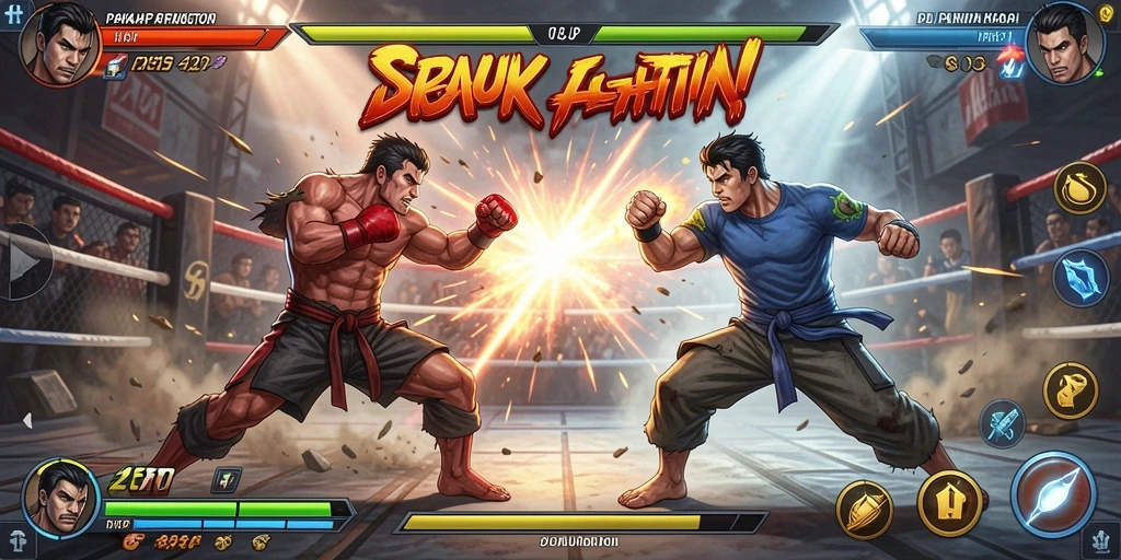 Screenshot menunjukkan momen seru pertarungan di PAKARJP.