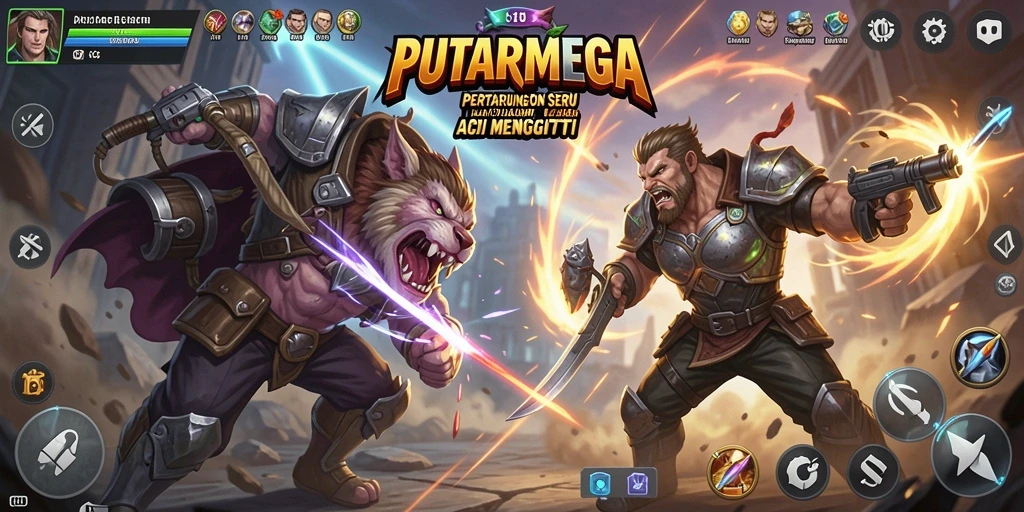 Gameplay PUTARMEGA yang seru dan menegangkan.