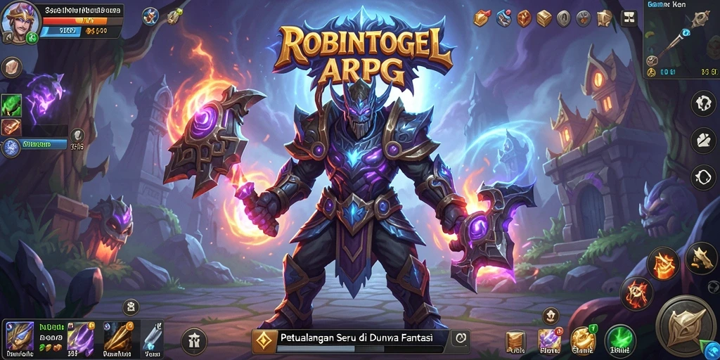 Tampilan seru gameplay ROBINTOGEL dengan pertempuran epik.