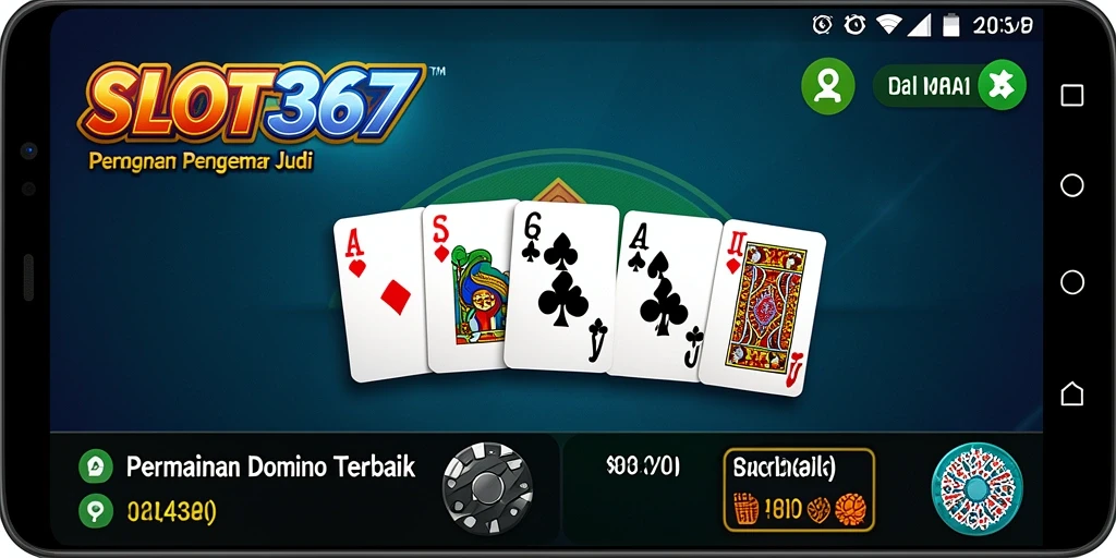 Screenshot utama SLOT367 menunjukkan suasana permainan Domino yang seru.