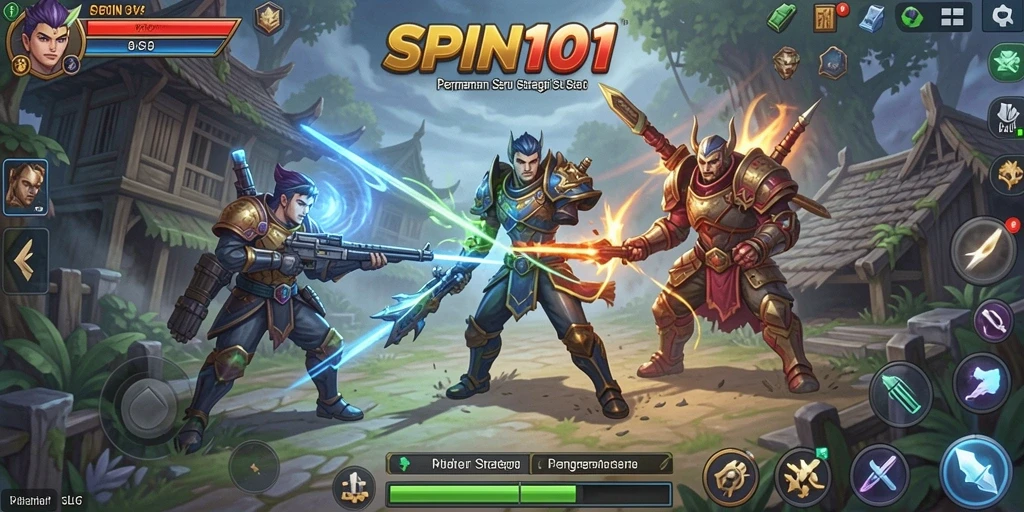 Tampilan gameplay SLG yang menegangkan dan strategis di SPIN101.