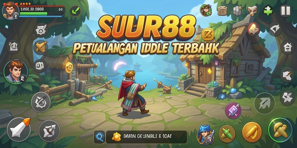 Screenshot gameplay SUBUR88 menampilkan aksi seru dan karakter lucu dalam game Idle.