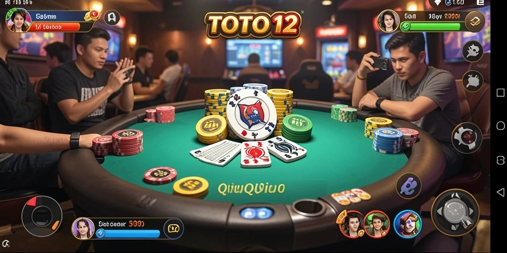 Screenshot gameplay TOTO12 yang menunjukkan aksi QiuQiu yang seru.