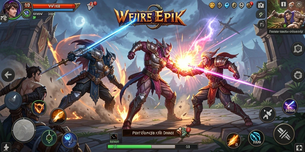 Screenshot gameplay VW108 menampilkan aksi pertarungan yang intens.